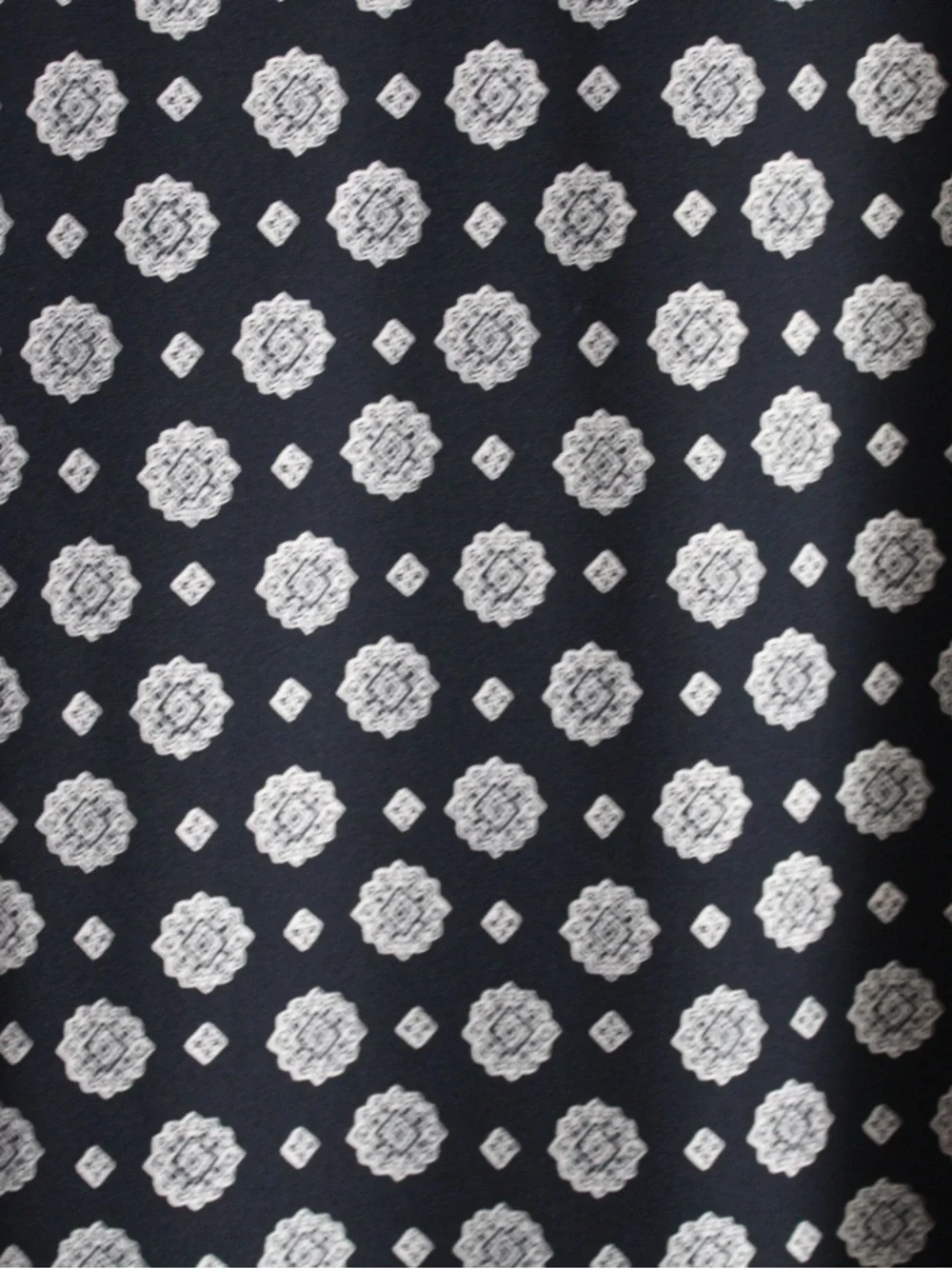 Liz Claiborne Vintage Y2K Black and Cream Floral Maxi Skirt Size Small Reworked - Picture 3 of 6